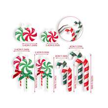 12 件糖果棒圣诞树装饰品红色和绿色糖果圣诞树挂饰塑料糖果棒主题圣诞树装饰品适用于圣诞节派对圣诞家居装饰 - 紅大糖果吊環 - 查看 3
