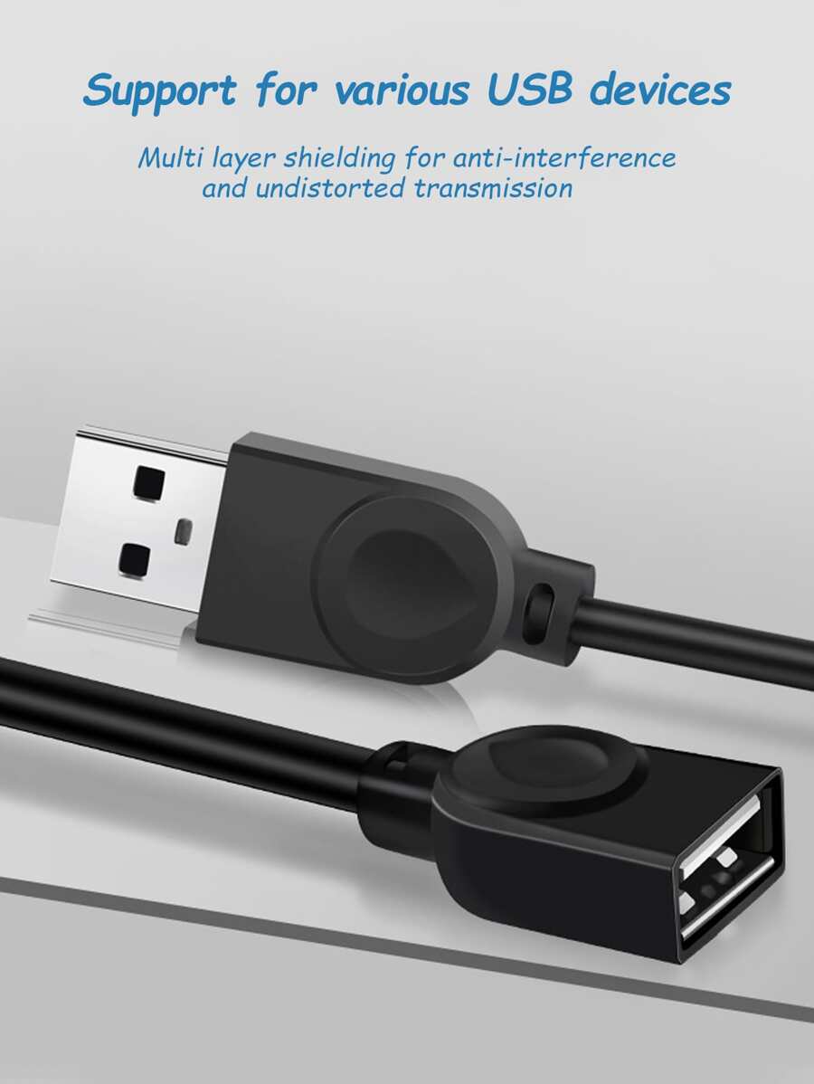 Usb 2.0 Extension Cable Male To Female Connection Line For Computer Keyboard, Mouse, High-speed Usb Hub