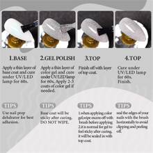 6毫升反光亮片凝胶指甲油粉色闪亮亮片半永久指甲油可卸UV LED美甲装饰美甲DIY在家沙龙美甲礼物女士指甲 - 粉色 - 查看 9