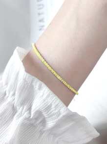 1入組新品到貨簡約風銅復古鉚釘手環首飾配件適合女士