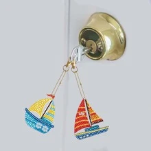 5d Diamond Painting Crystal Rhinestone Diy Flower Keychain Handmade Gift Bag Charm Pendant - Multicolor - View 3