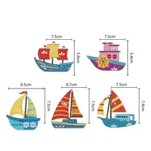 5d Diamond Painting Crystal Rhinestone Diy Flower Keychain Handmade Gift Bag Charm Pendant - Multicolor - View 5