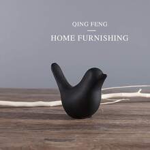 Modernes minimalistisches nordischer Stil schwarzer Vogel Abstrakt Dekorationselement, Wohnzubehör, Showroom Dekoration, perfekte Geschenke - Schwarz - Übersicht 3
