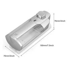 1PC 350ml Hand Soap Shampoo Dispenser Wall Mount Shower Liquid Dispensers Containers  for Bathroom Washroom - Silver - View 8