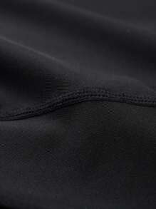 Quick-Dry Long Sleeve Men's Spring & Autumn Tight Fit Fitness Training & Running Shirt, Classic Black Gym Clothes Men - Black - View 6