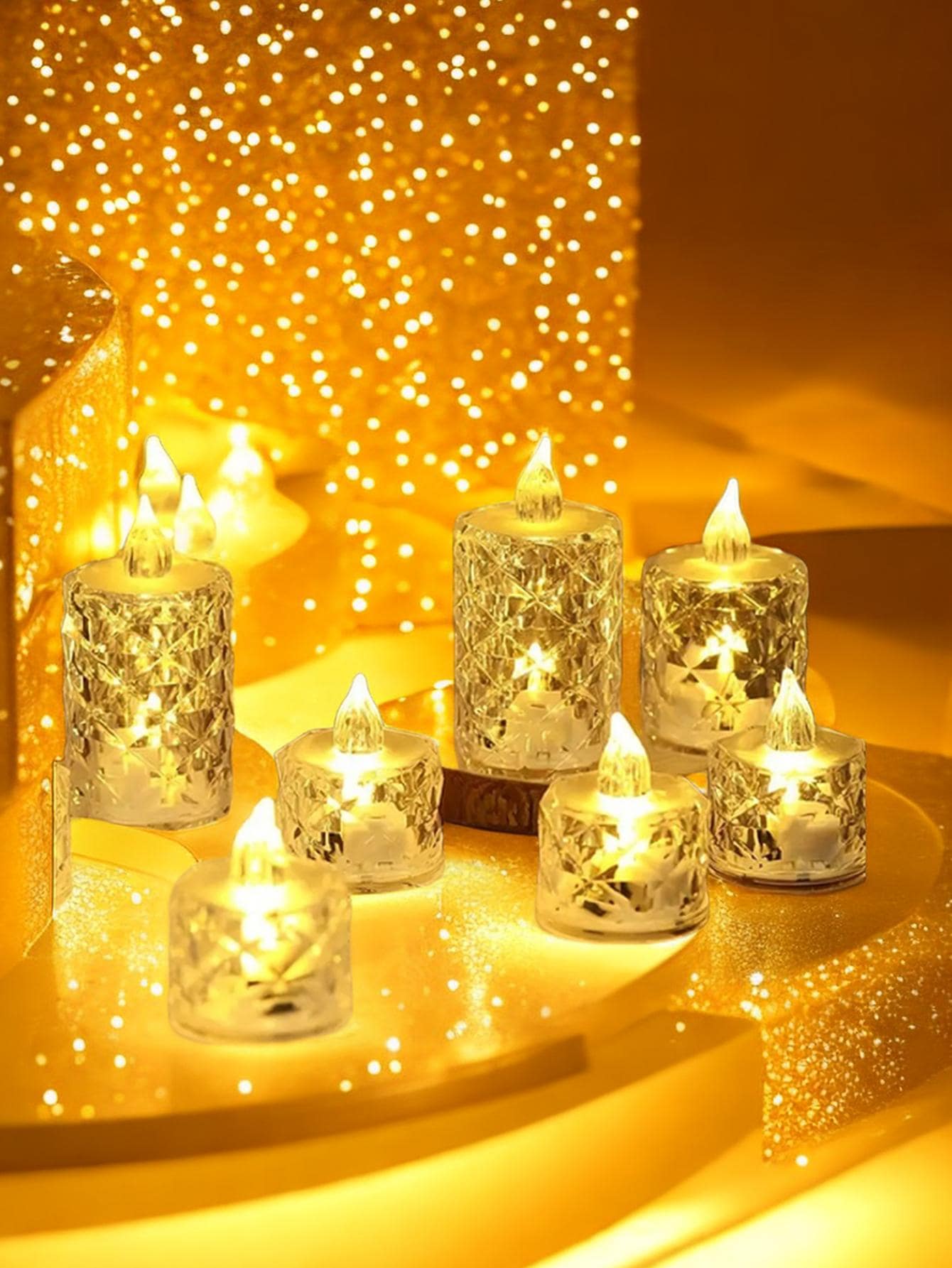 6pcs Flameless Led Votive Candles, Fake Electric Candles For Table