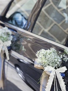 10 szt. Biała wstążka satynowa z kokardką w kształcie serca tiul dla majsterkowiczów dekoracja krzesła samochodowego, ślub, impreza, wakacje, dom, pokój, dekoracje ścienne - Biały - Zobacz 9