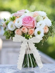 10 szt. Biała wstążka satynowa z kokardką w kształcie serca tiul dla majsterkowiczów dekoracja krzesła samochodowego, ślub, impreza, wakacje, dom, pokój, dekoracje ścienne - Biały - Zobacz 2