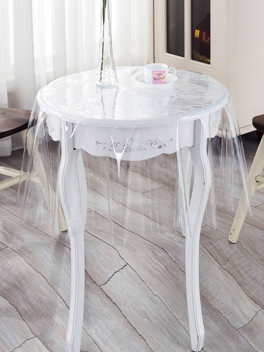 柔軟的玻璃pvc圓桌布防水、防油、防燙,無需清洗圓桌、透明桌墊、桌面、家居桌布
