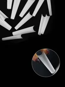Elevate Your Style With 100pcs Long Almond Solid Color Full Cover False Nail For Women And Girls Press On Nails Nail Supplies