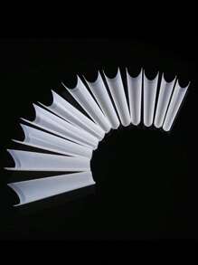 Elevate Your Style With 100pcs Long Almond Solid Color Full Cover False Nail For Women And Girls Press On Nails Nail Supplies