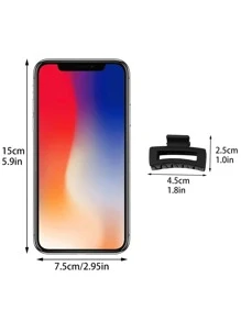 7pcs Mini Matte Black Simple Ponytail Hair Claw Clip With Hollow Design For Fine & Frizzy Hair Casual Hair Clips Hair Jaw Clip Hair Clamps Hair Clutch Hair Catcher Clip Fall Winter Hair Accessories For Women For Vacation Outfits Woman