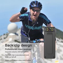 1入組便攜式迷你數碼相機帶1.4英寸展示,高清紅外線夜視,無綫熱點,支持64GB存儲卡,適用於會議,學生記錄,戶外運動,家庭蒐集,警察 - 錄像機+64G卡存儲卡 - 查看 11