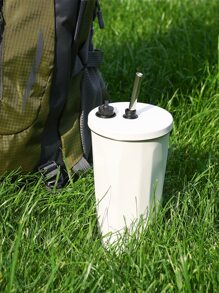 Pandance 1 件 20 盎司不锈钢金属杯，带盖和吸管，可重复使用真空隔热旅行杯，防漏户外汽车咖啡杯水瓶