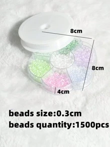 1盒夜光釘珠DIY首飾配件 - 彩色 - 查看 3