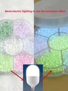 1盒夜光釘珠DIY首飾配件 - 彩色 - 查看 2