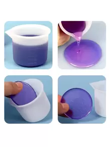 3入組矽膠製滴管生產及 Diy 材料模具,50ml刻度量杯 - 白色 - 查看 7