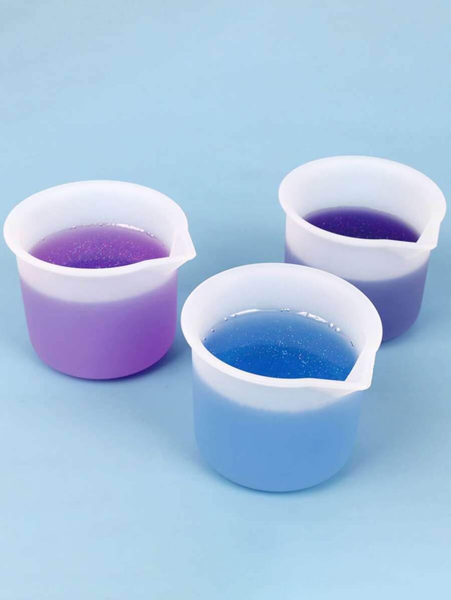 3入組矽膠製滴管生產及 Diy 材料模具,50ml刻度量杯 - 白色 - 查看 1