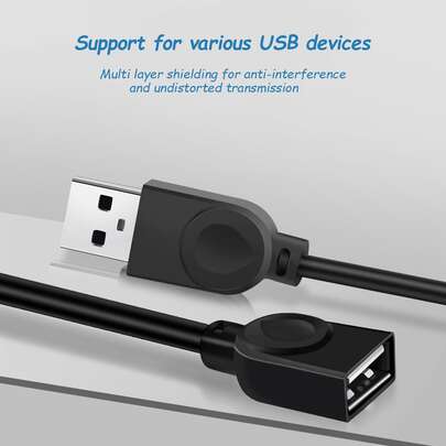 USB 2.0 Rozbudowa Kabel Mężczyzna  Do Kobieta Połączenie Linia do komputera Klawiatury , Myszki , Duża Prędkość USB