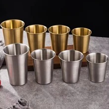 A Set Of Silver Stainless Steel Drinking Cup, Available In Multiple Capacities, Suitable For Hot Or Cold Beverages, Perfect For Tea, Coffee, Milk Tea Or Water, Ideal For Household, Restaurant, Company Or School Cafeteria