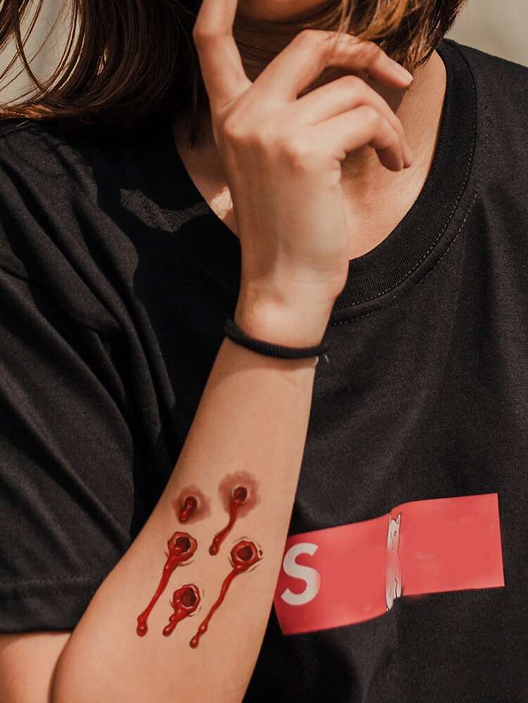 Tatuajes temporales - Siluetas de Halloween