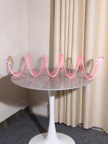 1入組可折疊和便攜S形滾動羽毛圖案老鼠貓玩具帶隧道,風格隨機 - 粉色 - 查看 2