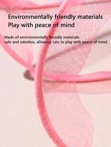 1入組可折疊和便攜S形滾動羽毛圖案老鼠貓玩具帶隧道,風格隨機 - 粉色 - 查看 6