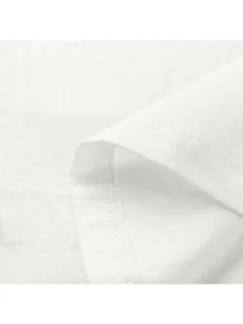 Men's Cotton And Linen Collar Shirt Casual Short Sleeve Slim - 白色 - 查看 8