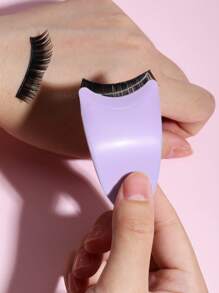 1pc False Eyelashes Applicator Clip Tweezer, Multipurpose Tool For Handing Lashes And Hair, Purple - Purple - View 6