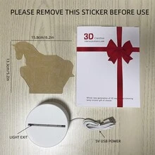 白馬桌夜燈(單溫暖燈光) - 白色 - 查看 7