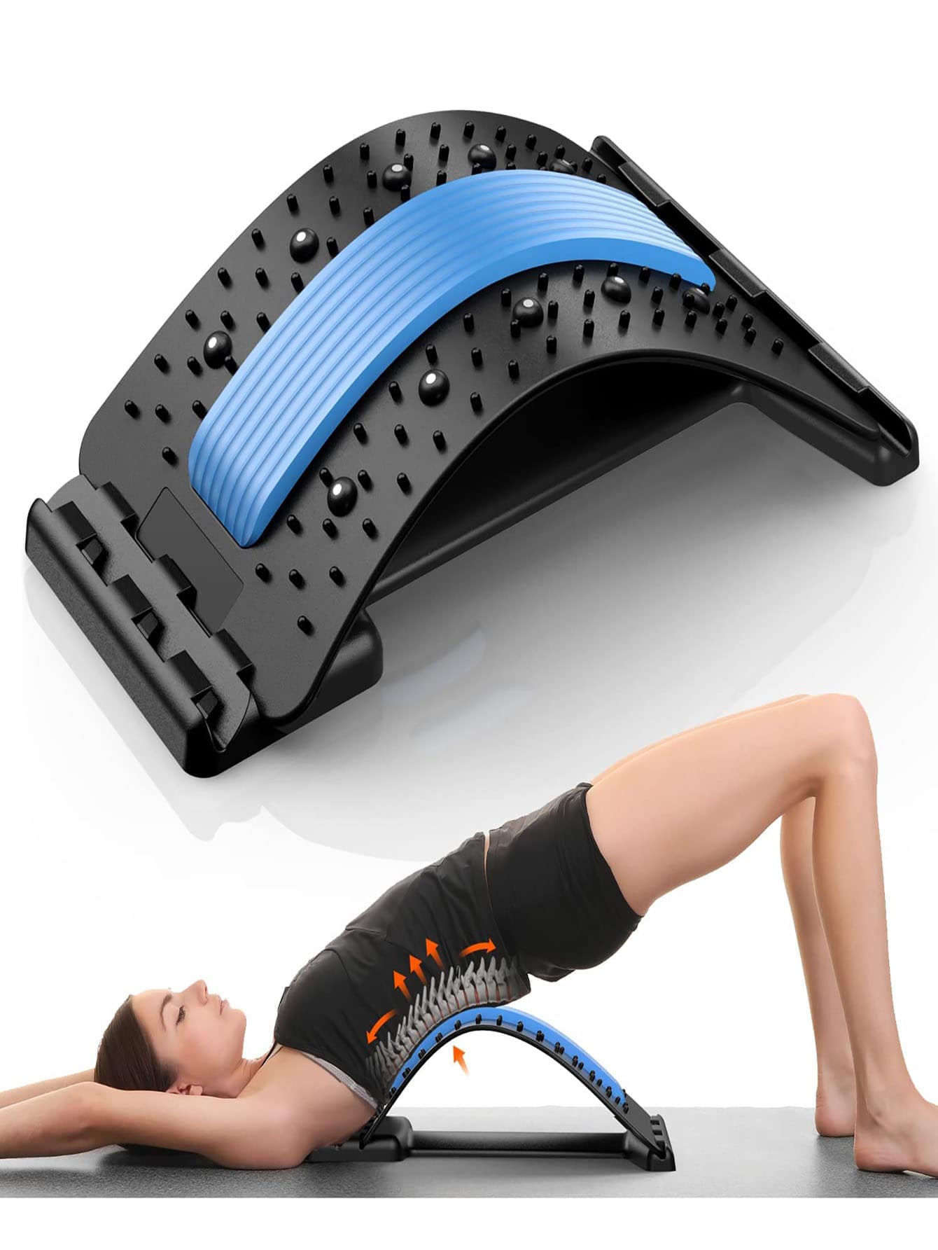 Lumbar Massage Roller - Blue - View 1