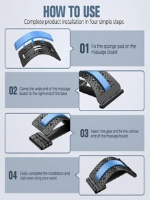 Lumbar Massage Roller - Blue - View 6