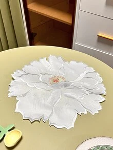 1 miếng dán hình bông hoa dệt kim - trắng - Xem 7