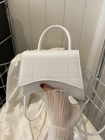 2025新款大容量斜挎包，菱形PU女士手提包