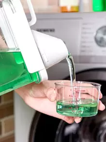 1 Pezzo Scatola Di Stoccaggio Di Polvere Per Lavanderia Con Tazza Di Misura, Contenitore Di Stoccaggio Trasparente Per Detersivo Per Bucato, Grani - Bianco - Visualizzare 6