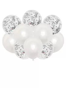 10pcs 12inch Pearl Shiny Sparkling Balloons Kit For Birthday, Celebration, Wedding, Party Decoration
