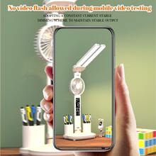 Double Head LED Desk Lamp, Foldable Table Lamp With Smart LED Display, Touch Lamp With Color Modes And Stepless Dimming, Study Lamp Desk Lamps With Pen Holder For Home Office - Desk Lamp with Fan - View 4