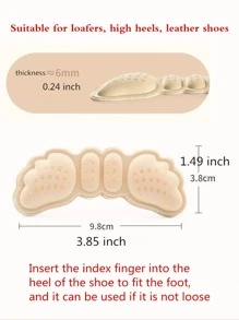 Anti Drop Heel Patch On The Back Heel, Stylish Shoe Inserts For Pumps - Apricot - View 4