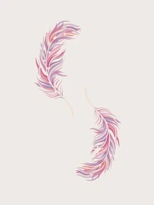 1入組藍色的發光發亮紋身貼紙帶羽毛圖案&星空圖案適用於手腕和身體 - 藍色 - 查看 4