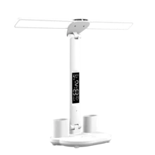 Double Head LED Desk Lamp, Foldable Table Lamp With Smart LED Display, Touch Lamp With Color Modes And Stepless Dimming, Study Lamp Desk Lamps With Pen Holder For Home Office - Desk Lamp without Fan - View 2