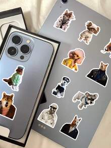 60入組/包狗狗表情貼紙、涂鴉貼紙,適用於裝飾行李、筆、吉他和筆記本,防水 - 彩色 - 查看 5