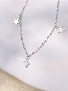 1 Máy Tính Quyến Rũ Ngôi Sao Đầm Mắt Cá Chân Cho Nữ S925 Bạc Cổ Mỹ Món Quà Trang Sức - Bạc - Xem 2