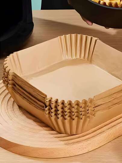 50 قطعة من أكواب ورقية مربعة للقلي بالهواء والخبز، مثالية للحفلات في الهواء الطلق، الشواء، الدجاج المقلي، صواني الطعام، مناديل المطبخ للأجهزة التلقائية، بما في ذلك ماكينة القلي بالهواء، وpper للقلي بالهواء، وبطانيات المطبخ للقلي بالهواء، وورق القلي بالهواء fryer، والقلاية الهوائية