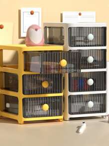 Hộp lưu trữ máy tính để bàn PP 1pc, Hộp lưu trữ nhiều lớp cho gia đình - trắng - Xem 6