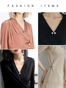 Fausse perle solide pour femmes, 3 pièces, décor Anti-lumière, accessoire de taille élégant pour la vie quotidienne