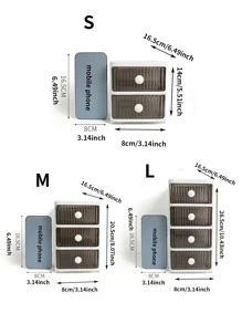 Hộp lưu trữ máy tính để bàn PP 1pc, Hộp lưu trữ nhiều lớp cho gia đình - trắng - Xem 2