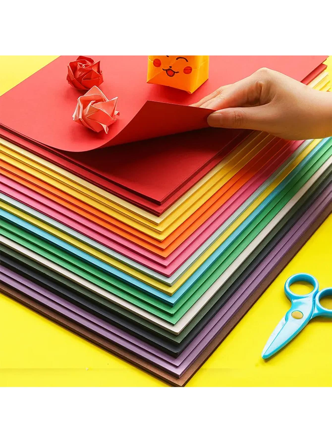50 Piezas/paquete Papel Cartón De Colores Para Manualidades, Impresión - Multicolor - Ver 1