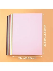 50 Piezas/paquete Papel Cartón De Colores Para Manualidades, Impresión - Multicolor - Ver 6