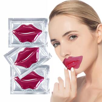 膠原蛋白護唇膜:10入組(膠)-抗衰老、抗乾燥、抗皺唇部面膜,護唇、豐唇、唇部睡眠護理、滋潤唇部、舒緩唇部,保濕凝膠及滋潤唇部-秋冬季唇部護理必需品