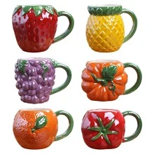 Creative Fruit Shaped Ceramic Cup, Orange/pumpkin Design Mug For Office Coffee/milk - 540ML - View 3